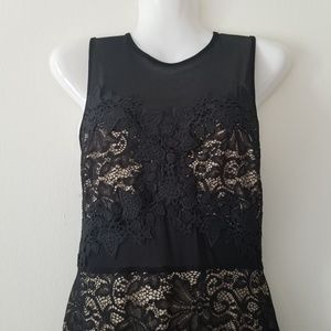 🖤 Classy Black Sleeveless Lace Dress